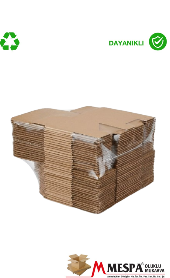 22,2 X 12,5 X 14,5 cm Kendinden Kilitli E-Ticaret Karton Kargo Kutusu