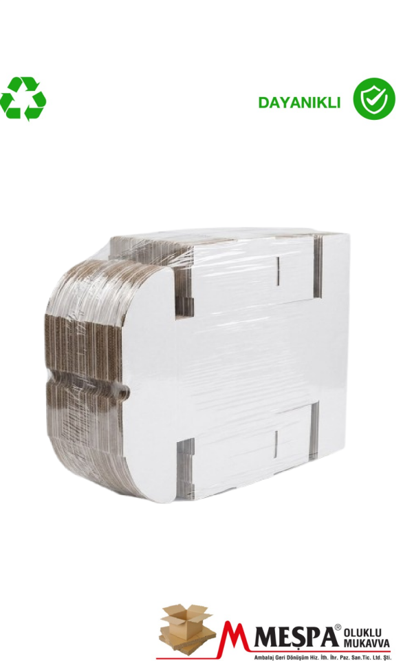 38 X 26,6 X 6,9 cm Kendinden Kilitli E-Ticaret Karton Kargo Kutusu
